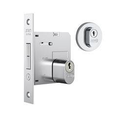 FECHADURA PARA PORTA DE CORRER ROSETA REDONDA INOX 1006 STAM