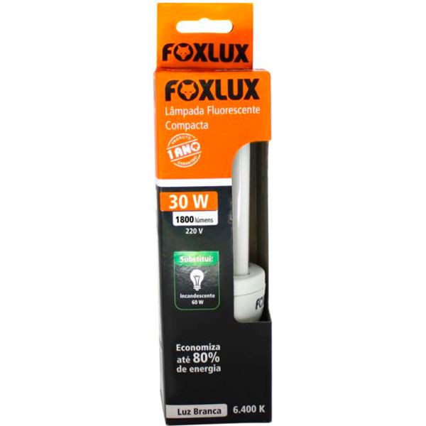 LAMPADA FLUOR COMPACTA 30W 220V FOXLUX  