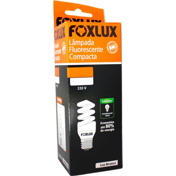 LAMPADA FLUOR COMPACTA ESPIRAL 36W 220V FOXLUX