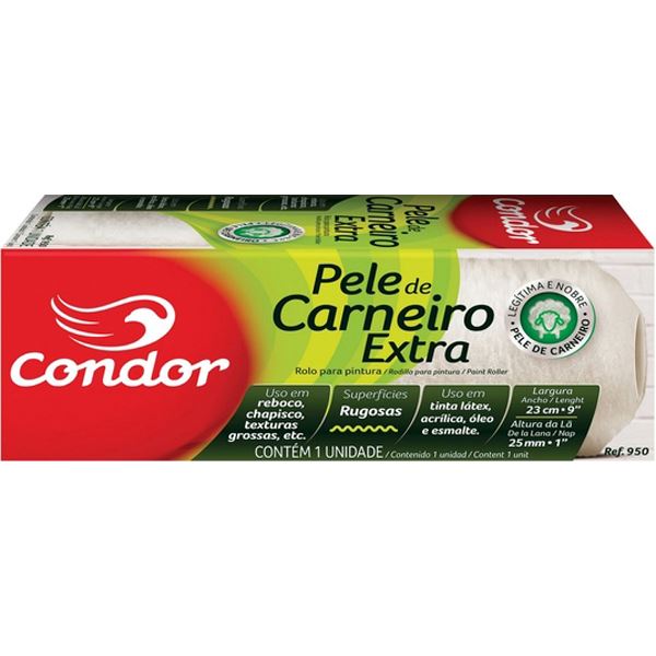 ROLO DE PELE DE CARNEIRO 950 23CM CONDOR