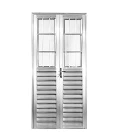 PORTA DUPLO POSTIGO 210X100CM VIDRO CANELADO CLM