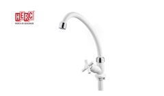 TORNEIRA PARA COZINHA BALCAO BICA MOVEL BAHAMAS BRANCA/CROMADA HERC