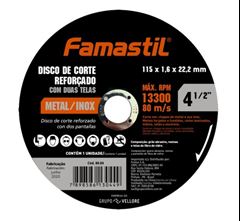 DISCO DE CORTE AÇO INOX 4.1/2”X1MMX7/8” FOXLUX