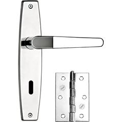 KIT PARA PORTA FECHADURA INTERNA CROMADA E DOBRADICA ZINCADA 850 3” SILVANA 