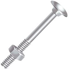 PARAFUSO FRANCES ROSCA PARCIAL COM PORCA 1/2X8” CISER