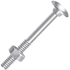 PARAFUSO FRANCES ROSCA PARCIAL COM PORCA 3/8X8.1/2” CISER