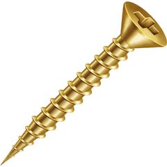 PARAFUSO PARA MADEIRA CABECA CHATA PHILIPS 4,0X30MM BICROMATIZADO ROSCA PARCIAL SOBERBA CISER