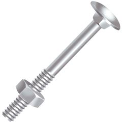 PARAFUSO FRANCES ROSCA PARCIAL COM PORCA 1/2X8.1/2” CISER
