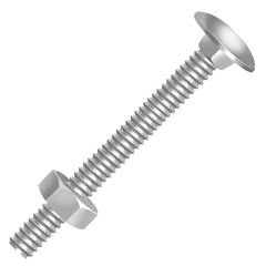 PARAFUSO FRANCES ROSCA INTEIRA COM PORCA 3/8X1.1/4” CISER