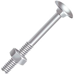 PARAFUSO FRANCES ROSCA PARCIAL COM PORCA 3/8X2.1/4” CISER