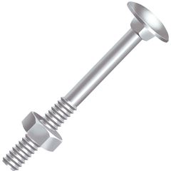 PARAFUSO FRANCES ROSCA PARCIAL COM PORCA 3/8X2.3/4” CISER