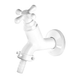TORNEIRA PARA TANQUE 10CM MARUJA BRANCA COM BICO VIQUA