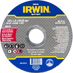 DISCO DE CORTE PARA ACO INOX 4.1/2”X1MMX7/8” IRWIN