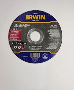 DISCO DE CORTE PARA ACO INOX 4.1/2”X1,2MMX7/8” IRWIN