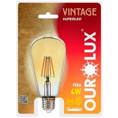 LAMPADA VINTAGE LED PERA 4W ST64 2400K OUROLUX