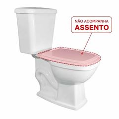 KIT BACIA COM CAIXA ACOPLADA PORTO 6L BRANCO LUZARTE
