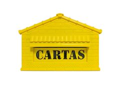 CAIXA DE CORREIO CASINHA PEQUENA AMARELA CARLOS MENEZES