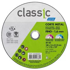 DISCO DE CORTE INOX 7”X1,6MMX7/8” CLASSIC NORTON