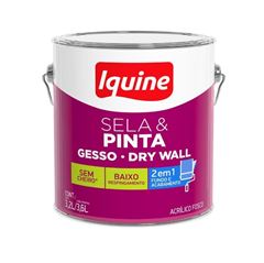 TINTA ACRILICA SELA&PINTA GESSO 3,6L BRANCO NEVE IQUINE