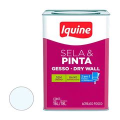 TINTA ACRILICA SELA&PINTA GESSO 18L BRANCO NEVE IQUINE