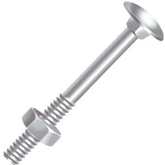 PARAFUSO FRANCES ROSCA PARCIL COM PORCA 5/16X9” ZINCADO BANCO CISER