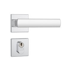 FECHADURA EXTERNA 803/35 ROSETA QUADRADA INOX STAM