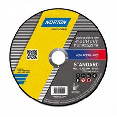 DISCO CORTE INOX 4 1/2X1X7/8 STANDARD NORTON