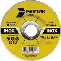 DISCO DESBASTE 7X6X7/8 INOX FERTAK