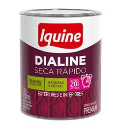 ESMALTE SINTETICO SECAGEM RAPIDA DIALINE 750ML BRANCO GELO ACETINADO IQUINE