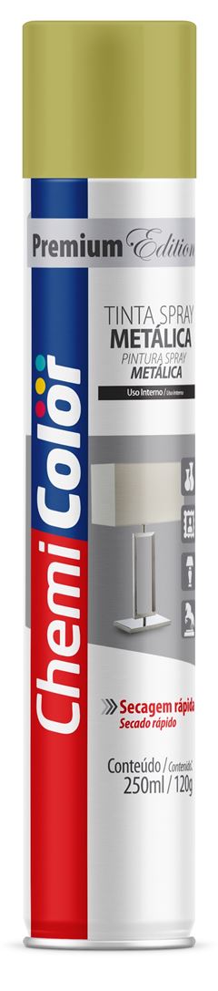 TINTA SPRAY METALICA 250MLOURO CHEMICOLOR