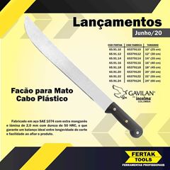 FACAO PARA MATO N10 CABO PLASTICO FERTAK