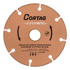 DISCO DIAMANTADO SUPER METAL 115MMX22MM CORTAG