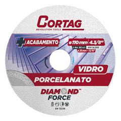 DISCO DIAMANTADO PORCELANATO VIDRO 110MMX20MM CORTAG