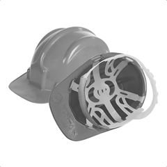 CAPACETE SEGURANÇA COM CARNEIRA CINZA C.A.31469 PLASTCOR