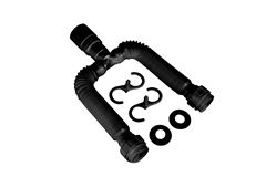 SIFAO SANFONADO DUPLO 710MM PRETO KRONA