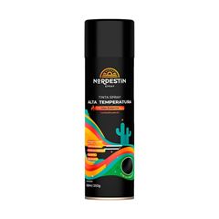 TINTA SPRAY ALTA TEMPERATURA 350ML PRETO BRILHANTE NORDESTIN