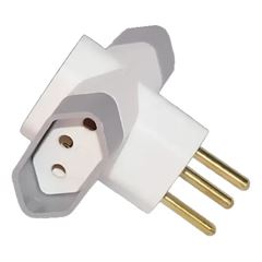 PINO BENJAMIM 2 SAIDAS 2 PINOS 10A BRANCO PLUZIE