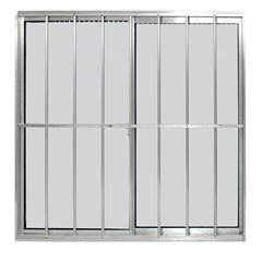 JANELA ALUMINIO NATURAL 60X60 COM GRADE VIDRO LISO PREMIUM CLM