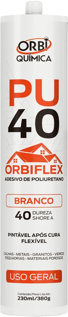 ADESIVO SELANTE PU40 380G BRANCO ORBI