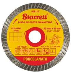 DISCO DIAM PORC 110MMX20MM STARRETT