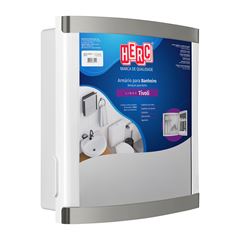 ARMARIO BANHEIRO TIVOLI  BRANCO/CINZA HERC