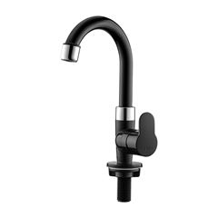 TORNEIRA LAVATORIO BICA MOVEL PRETA/CROMADA HERC