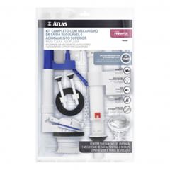 KIT COMPLETO MECANISMO SAIDA COM REGULADOR PARA CAIXA ACOPLADA ATLAS