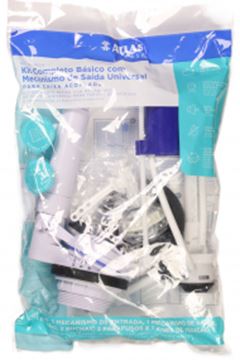 KIT COMPLETO BASICO MECANISMO SAIDA UNIVERSAL PARA CAIXA ACOPLADA ATLAS