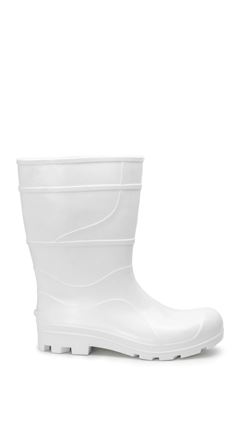 BOTA PVC BRANCA N37 C/F CANO MEDIO CRIVAL