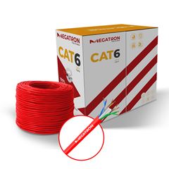 CAIXA CABO LAN U/UTP CAT6  4X23 AWG 305M VERMELHO MEGATRON