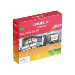 REFLETOR SOLAR 200W 6500K PRETO IP65 OUROLUX