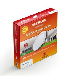 PLAFON LED SUPER ECO PVC EMBUTIR REDONDO 32W 6500K BIV OUROLUX