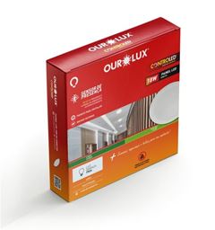 PLAFON EMBUTIR REDONDO 18W 6500K COM SENSOR OUROLUX