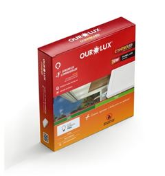 PLAFON EMBUTIR QUADRADO 18W 6500K COM SENSOR OUROLUX